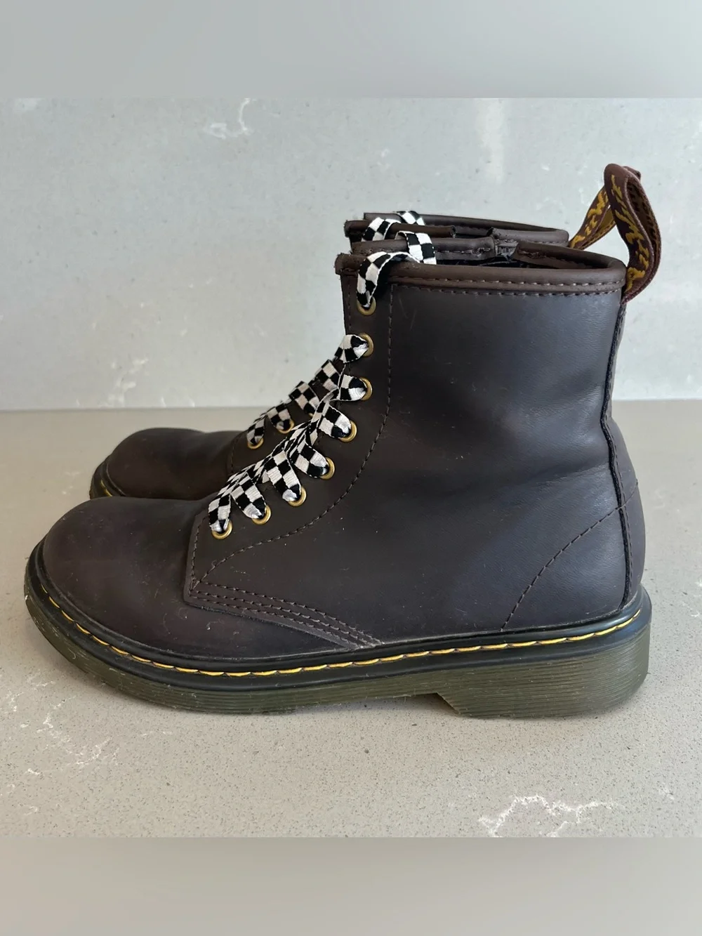Dr. Martens 1460 J Boots Youth Kids Size 3 US Brown Boots Zipper